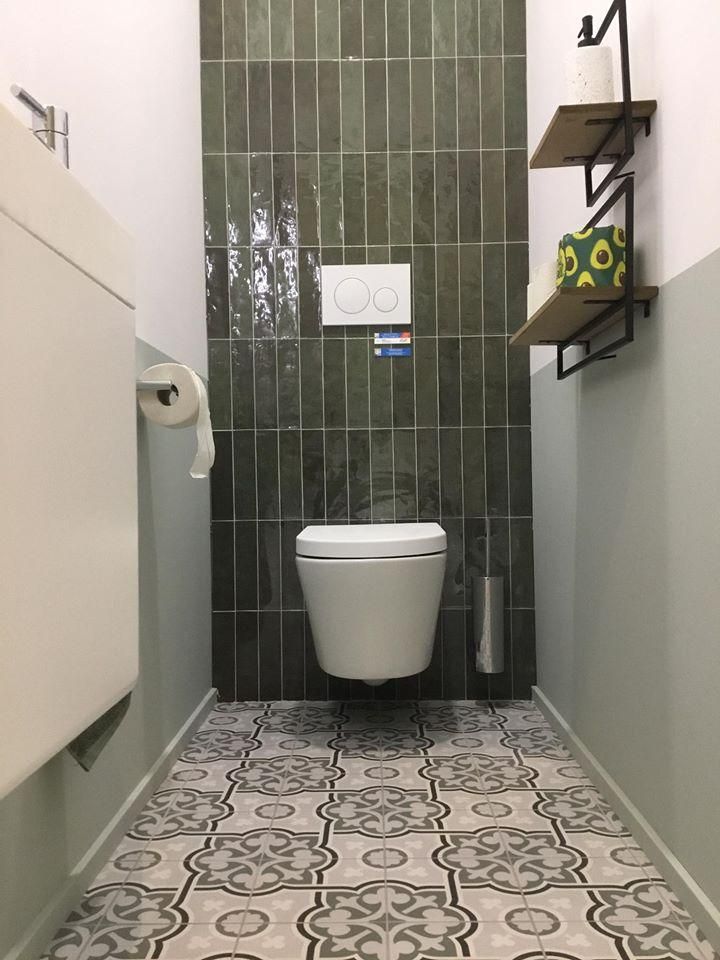 Gạch bông xám 20x20cm lát toilet