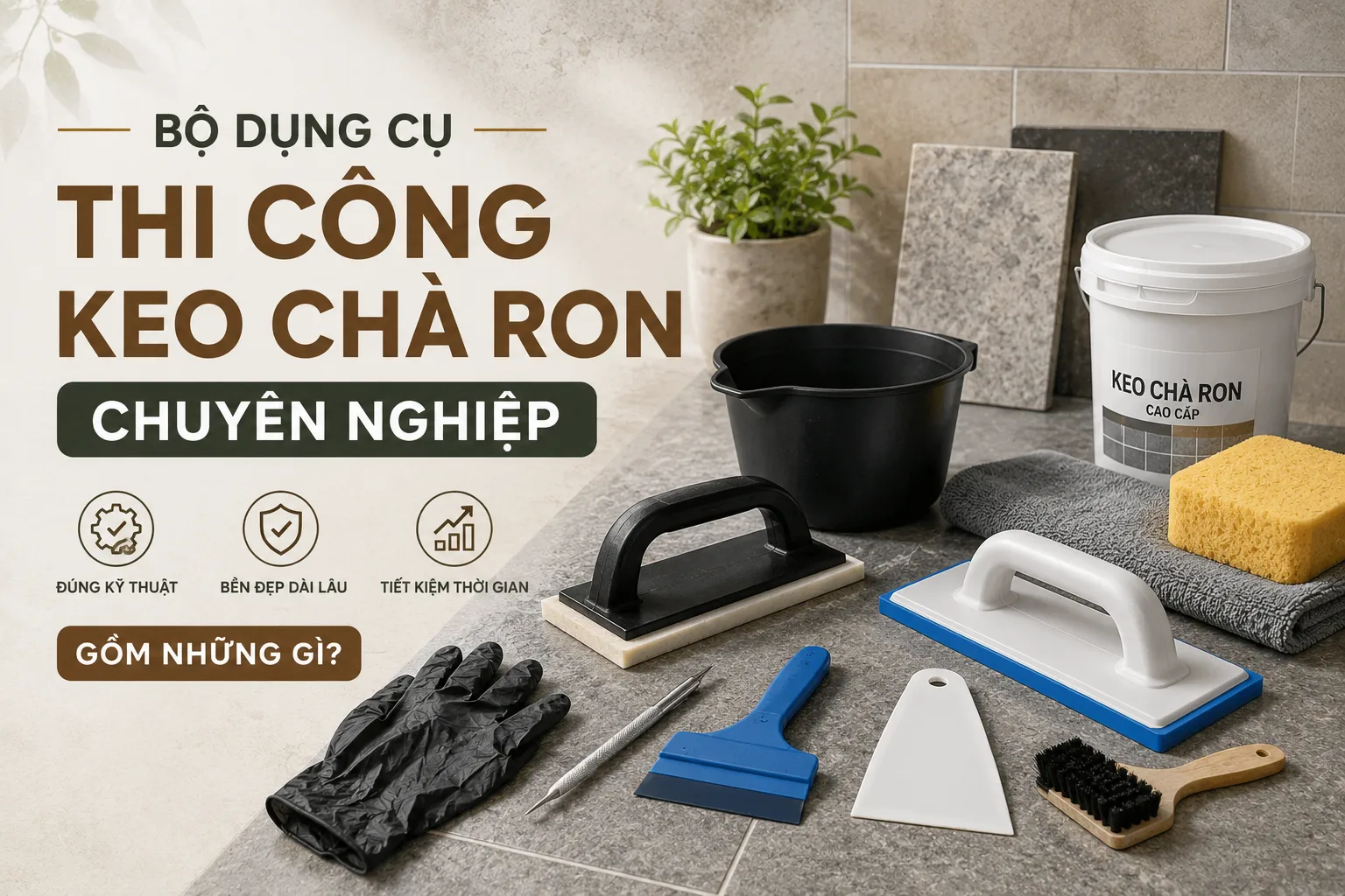 Bộ Dụng Cụ Thi Công Keo Chà Ron